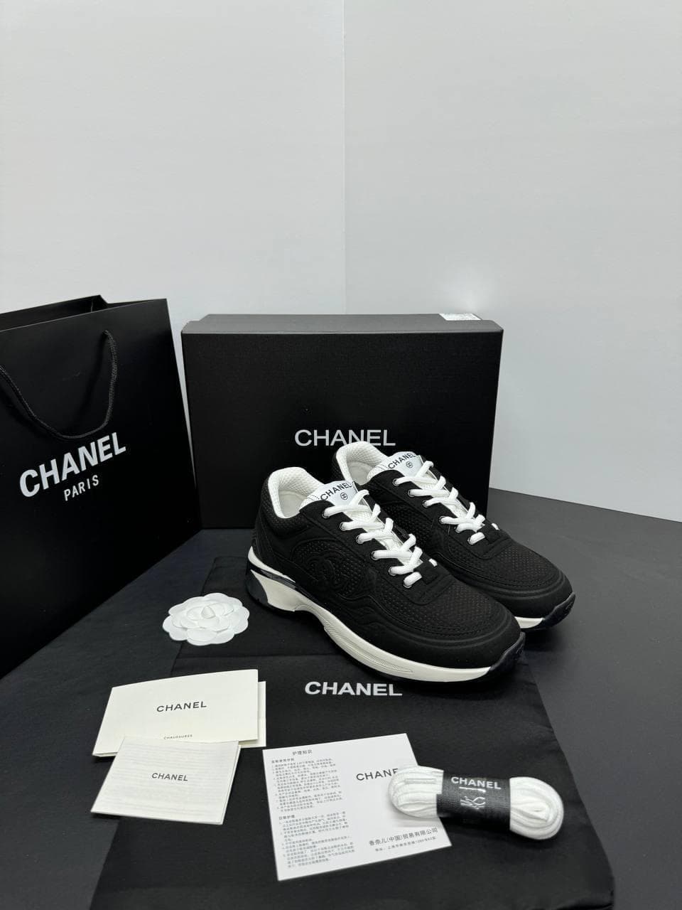 Chanel Sneakers Black on Black